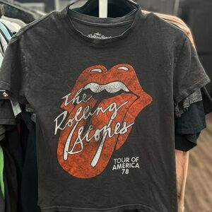 Rolling Stones Black Red Iconic Logo Short Sleeve unisex XXL Tee